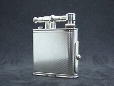 DUNHILL PIPE Briquet essence plaqué argent lighter petrol Feuerzeug