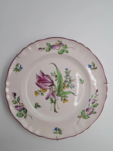 Assiette ancienne faïence - assiette,
