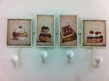 Vestiaire Mural Rustique Style Maison de Campagne Métal Café Gâteau Antique -