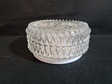 Ancien PLAFONNIER 1 FEUX APPLIQUE VINTAGE 1960/70 en VERRE MOULÉ  ÉPAIS