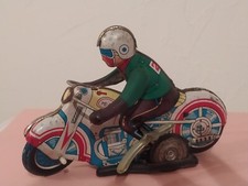 jouet mecanique ancien. moto.