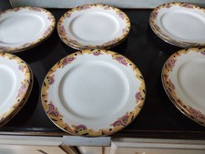 Modèle Art déco -Limoges Haviland -assiette à dessert X 12 + Plat en Porcelaine