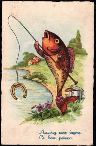 Cpa poisson avril - poisson, d'avril