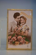 CPA CARTE POSTAL STE SAINTE CATHERINE DENTELLE AJOURE BONNET FILLE GARCON ANCIEN