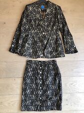 Christian Lacroix vintage - Ensemble dentelle noire : veste + jupe courte droite