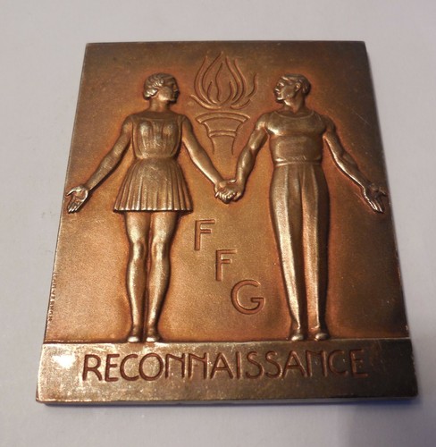 Plaque medaille bronze - ,