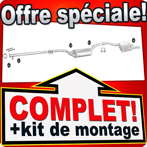 Ligne pot échappement - ligne, pour