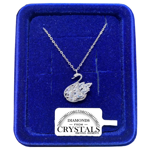 Collier cygne cristal - collier, arge