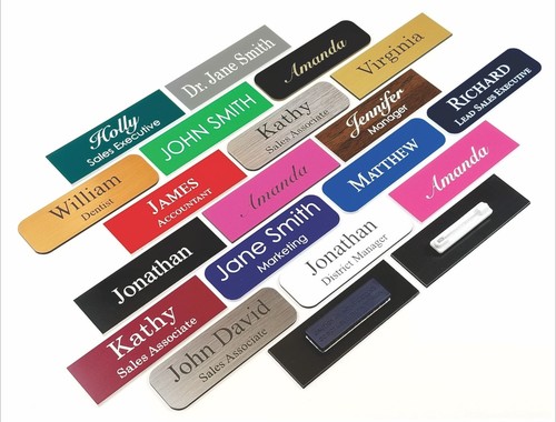 Custom engraved name tag - name,