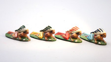 QUIRALU   FAR-WEST LOT DE 4  INDIENS RAMPANT - 4 COULEURS  
