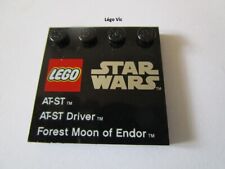 Lego 6179pb049 Black Tile 4x4 Star Wars AT-ST AT-ST Driver du 9679 -A86