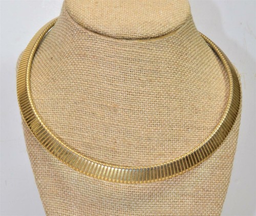 Collier omega ridé - omega, or
