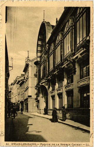 Cpa evian les bains facade - cpa,