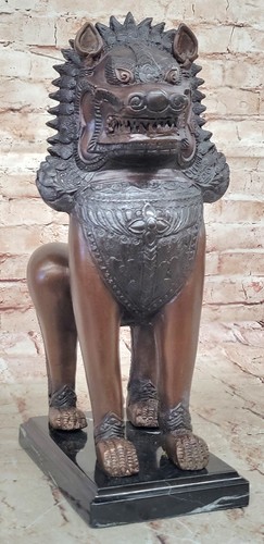 Art déco bronze foo chien - déco,
