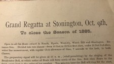 Rowing Crew Grand Regatta Stonington 1885 Blank Westerly Watch Hill