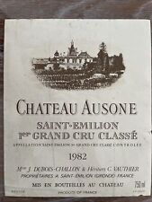 Étiquette Château Ausone 1982 (1) - 75 cl