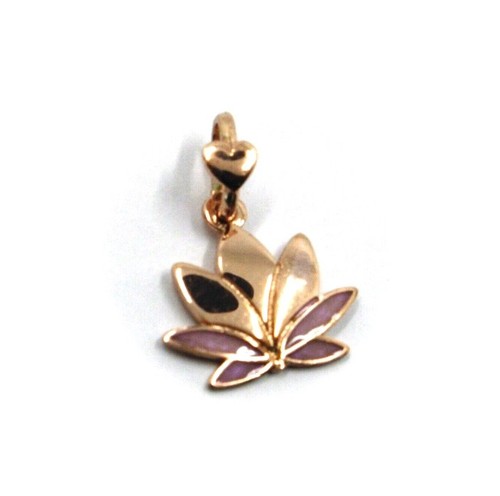 Pendentif rose 9k - or,