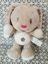 Doudou peluche lapin beige
