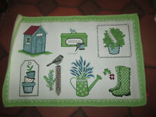 Tapis d'intérieur motif " Jardin ",marque Françoise Saget,quasi Neuf!