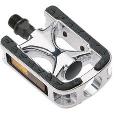 2 x pédales confort Point City aluminium craton argent 9/16 pouces