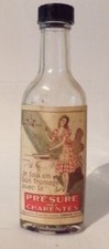 ancienne rare bouteille verre présure des Charentes XIXème  