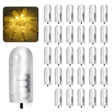 Lot de 30 Ballon LED Lumineux avec Interrupteur et Crochet, Mini Lampes LED B...