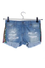 PLEASE DENIM Short moulant Dames Pantalon court T EU 32 bleu style décontracté