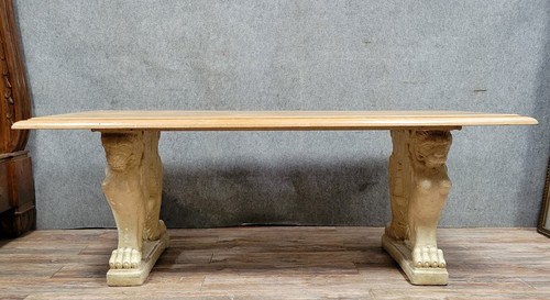 Table pierre piètement - en, ,