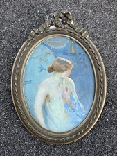 Constantin Font 1890-1954 Tableau Huile Sur Panneau 1914 Benezit Painting Nue