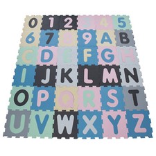 Tapis De Jeu Tapis Puzzle Tapis Enfant Bébé Mousse Pastel Lettres Chiffres