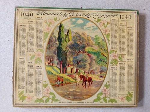Calendrier postes 1938 - postes,