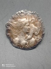 Ancienne Broche femme oiseau