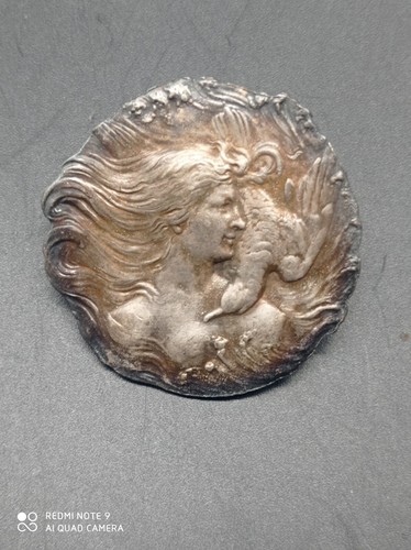 Ancienne broche femme oiseau - broche,