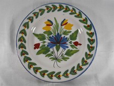 ( 966 ) ASSIETTE " FLORAL " EN FAIENCE  DE WALY XIX ème ? A IDENTIFIER