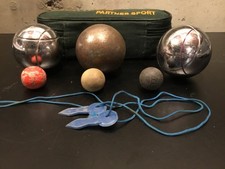 VINTAGE PETANQUE BOULES WITH