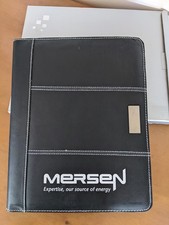 Conférencier sous-main simili cuir noir cousu de 32 x 25 x 2 boite origine