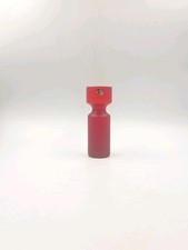 Vase Carlo Moretti Murano Verre Opaline Rouge Vintage Années 70's 80 Space Age