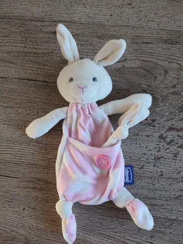 Doudou lapin rose blanc - doudou,