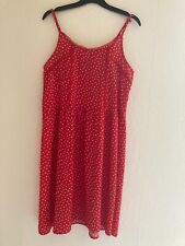 robe d'été rouge à pois blanc, taille 34, Kiabi