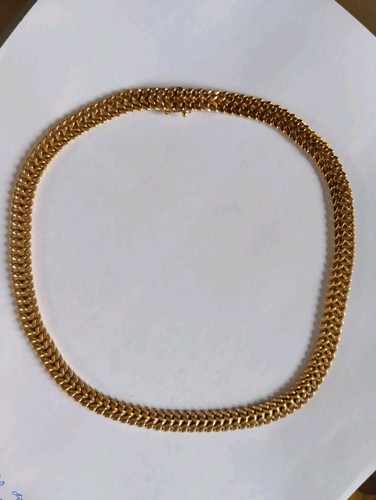 Large collier plaqué - plaqué, or