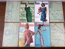 4x Revues MODES et TRAVAUX Année 1963 # 749 750 751 752 + 4 Patrons Broderies