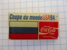 FLAG RUSSIA PIN BADGE DRAPEAU RUSSIE FOOT CUP 94 COCA COLA VINTAGE PINS us4/3 
