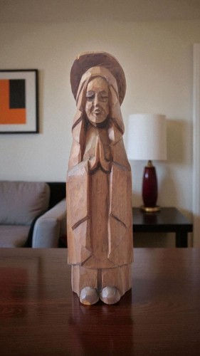 Statue religieuse bois - religieuse, en