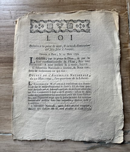 1792 loi relative - loi, peine