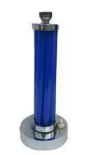 Lampe moderniste baguettes verre bleu cobalt époque Art Deco lamp adnet petitot
