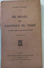 MAURICE BARRÈS  DE HEGEL AUX CANTINES DU NORD  SANSOT  1904