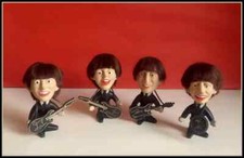 Beatles Vintage Rare Mini Figurines Remco 1964 Paul George Ringo John  TBE