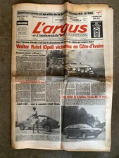 L'ARGUS du 4/11/1982; Essai Citroën BX 16 TRS/ Walter Rohrl opel victoire en Afr