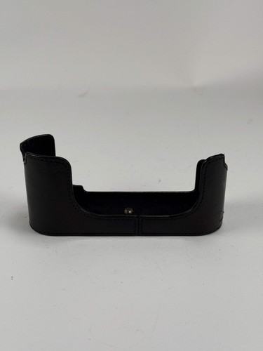 Gariz black leather half - half, case