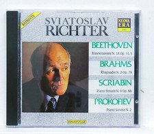 RICHTER - BEETHOVEN, BRAHMS, SCRIABIN, PROKOFIEV piano works - NUOVA ERA CD NM
